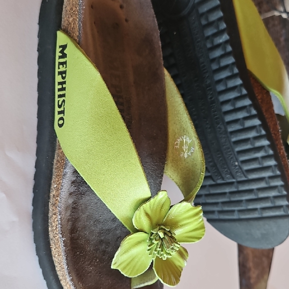 Metphisto Green Flower Sandals - Picture 2 of 3
